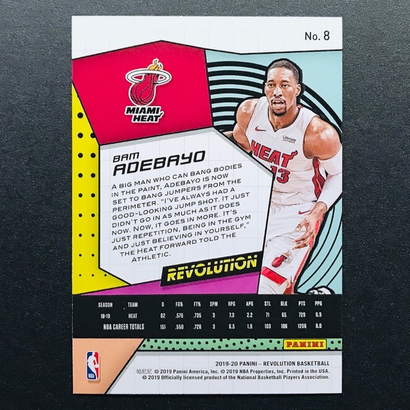 Bam Adebayo - 2019-20 Panini Revolution #8 - Picture 2 of 2